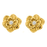 Brinco Flor Delicada Banhado