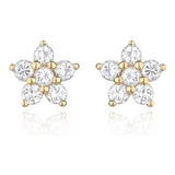 Brinco Flor Zirconia Pequeno