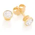 Brinco Folheado Ouro Rommanel Ponto De Luz Delicado Com Cor Dourado