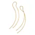 Brinco Folheado Rommanel Fios Lisos Com Corrente 6cm -522319