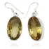 Brinco Gancho Pedra Natural Oval Topázio Natural - Prata 925