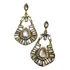 Brinco Grande Estilo Indiano Strass Dourado Envelhecido