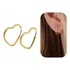 Brinco Infantil Argola Coração Ouro 18k750 Segundo Furo Cor Dourado