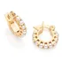 Brinco Infantil Argola Pérolas Folheado Ouro Rommanel 525123 Cor Dourado