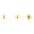 Brinco Infantil Bola 3mm Bebê Recém-nascido Bolinha Ouro 18k