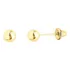Brinco Infantil Bola 4mm Bebê Recém-nascido Bolinha Ouro 18k