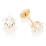 Brinco Infantil De Zirconia