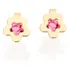 Brinco Infantil Formato Flor Com Cristal No 524292