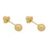 Brinco Infantil  Ouro 18k Recem Nascido Bebe Bola 3mm 2/furo
