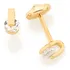 Brinco Infantil Rommanel Ouro 18k Com Cristais - 0,5cm