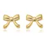Brinco Lacinho Liso Banhado Em Ouro 18k 