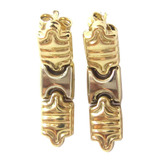 Brinco Longo Detalhe Ouro