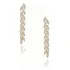Brinco Longo Semi Joia Festa Zircônia Folheado A Ouro 18k