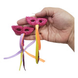 Brinco Mascara Carnaval Pink