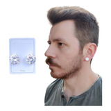 Brinco Masculino 12mm Cravejado