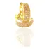 Brinco Masculino Argola 2 Fileiras Cravejadas Banhada Ouro