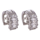 Brinco Masculino Argola Cristais