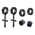 Brinco Masculino Argola Cruz Pressão Kit Com 3 Pares Bts Cor Preto