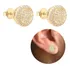 Brinco Masculino Cravejado 40 Zircônias Banho Ouro 18k (par)