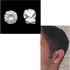Brinco Masculino De Prata Pura 925 Diamante Sintético 6mm nf Cor Prateado
