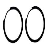 Brinco Masculino Feminino Argola Aço Inox Preto 16mm 1 Par Cor:preto