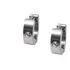 Brinco Masculino Prata Argola Articulada Com Pedra 5mm Aço Cor Prateado