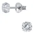 Brinco Masculino Prata Pura 950 Pedra Diamante Sintético 6mm
