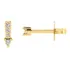 Brinco Mini Barras De Ouro Feminino C/ Diamantes Brilhantes