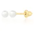 Brinco Ouro 18k 750 Pérola 3mm Recém-nascido Bebê Infantil