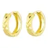 Brinco Ouro 18k Argola Diamantada 2º Furo Com Trava Bad0115