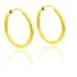 Brinco Ouro 18k Argola Redonda P Segundo Furo Bar0030