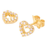 Brinco Ouro 18k Coracao