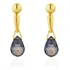 Brinco Ouro 18k Cristal Gota Negra Promoção