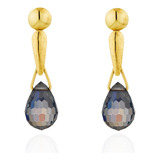 Brinco Ouro 18k Cristal