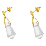 Brinco Ouro 18k Cristal