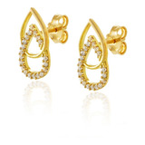 Brinco Ouro 18k Dupla