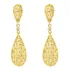 Brinco Ouro 18k Gota Vazada Pendurada Zirconia Promoção