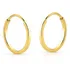 Brinco Ouro 18k Maciço Redondo Infantil Segundo Furo Argola Aqua Jóias