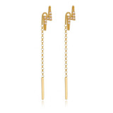 Brinco Ouro 18k Raio