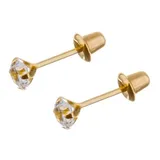 Brinco Ouro 18k Zirconia