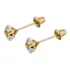 Brinco Ouro 18k Zircônia Solitário 4,00mm Bz40
