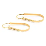 Brinco Oval Argola Diamantado