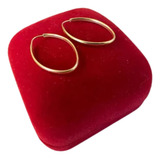 Brinco Oval Ouro 18k