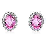 Brinco Oval Zirconia Turmalina