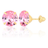 Brinco Pedra 8mm Ouro