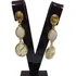 Brinco Pedra Natural Citrino Folheado Ouro Esposa Joia C362