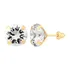 Brinco Pedrinha 8mm Ouro 18k 750 Pedra Feminino Masculino