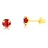 Brinco Pedrinha Vermelha P / M / G - Ouro 18k-750 