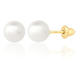 Brinco Perola 5mm Ouro