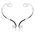 Brinco Pérola Ear Cuff  Zircônia Negra Banho Ródio Branco